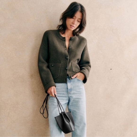 NWT SEZANE VALERIO JACKET CARDIGAN
KHAKI - Picture 2 of 14